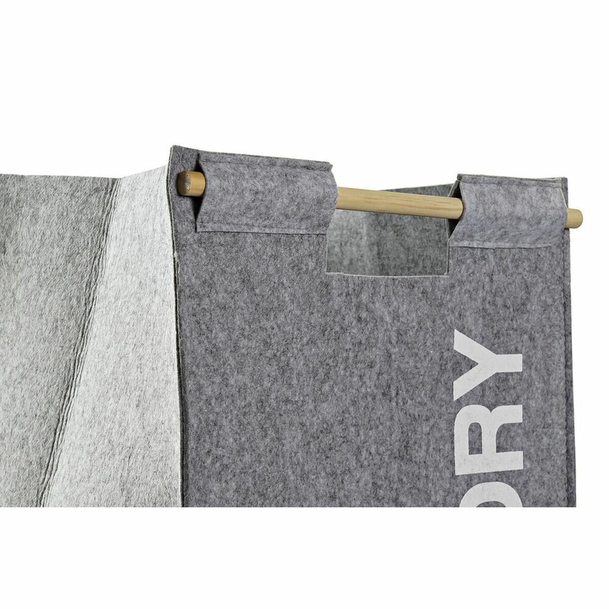 Tvättkorg DKD Home Decor Svart Grå Trä 37 x 37 x 55 cm (2 antal) - 10