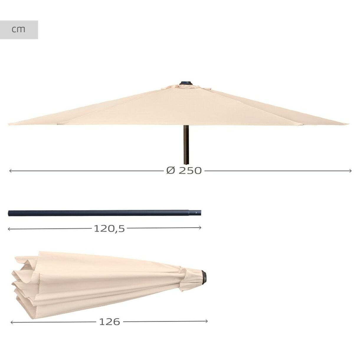 Naperny? Aktive Beige Ø 250 cm - 4
