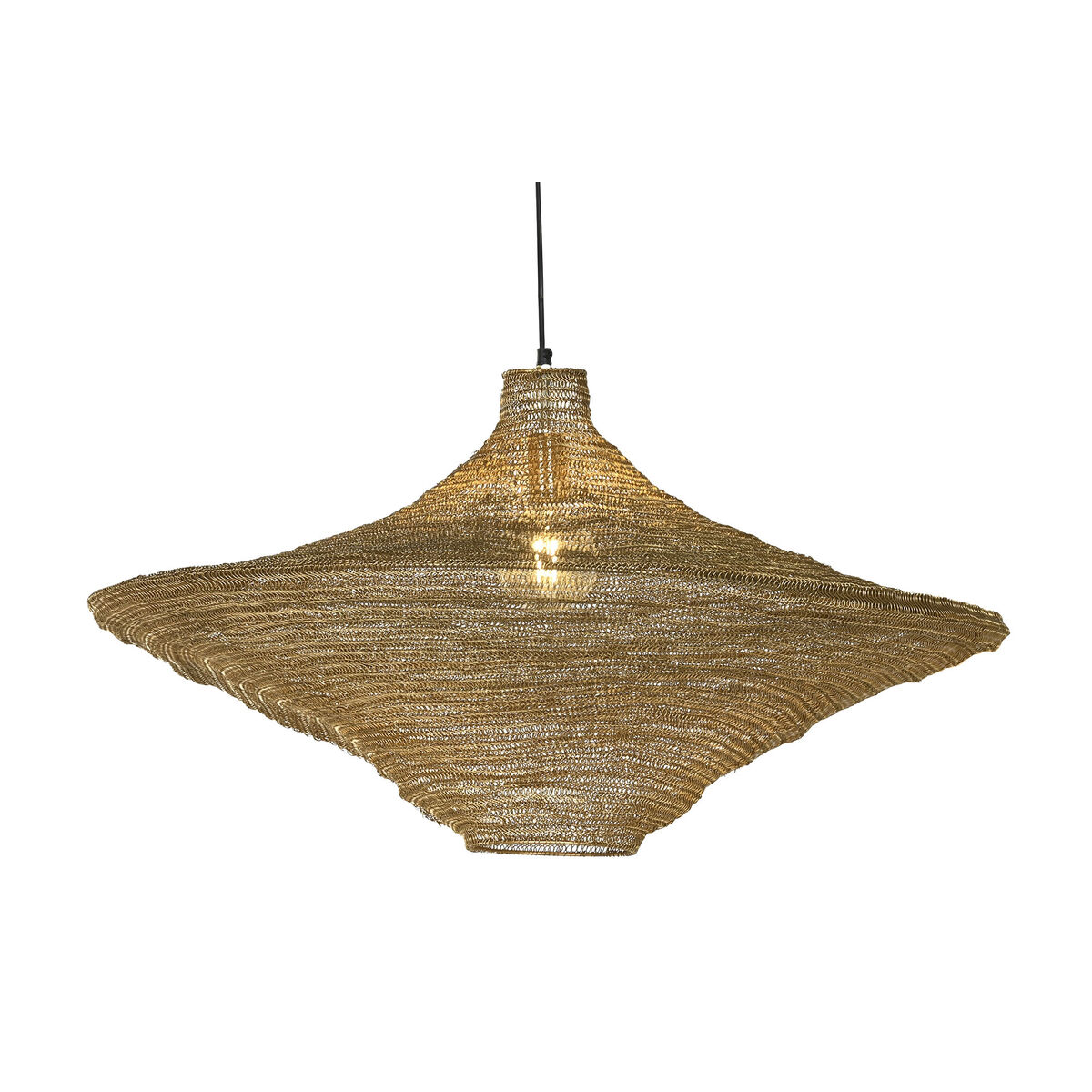Taklampa Home ESPRIT Gyllene Järn 87 x 87 x 48 cm - 2