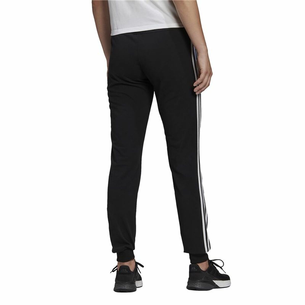 Långa träningsbyxor Adidas 	3S Sj C Pt Svart Kvinna - 3