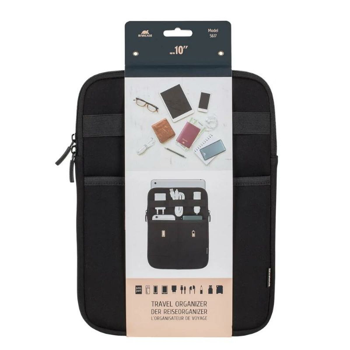 Laptopväska Rivacase 5617 Vit Svart 10,1" - 2