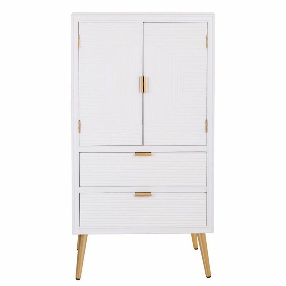 Skåp Alexandra House Living Vit Gyllene Trä MDF 36 x 118 x 62 cm - 3