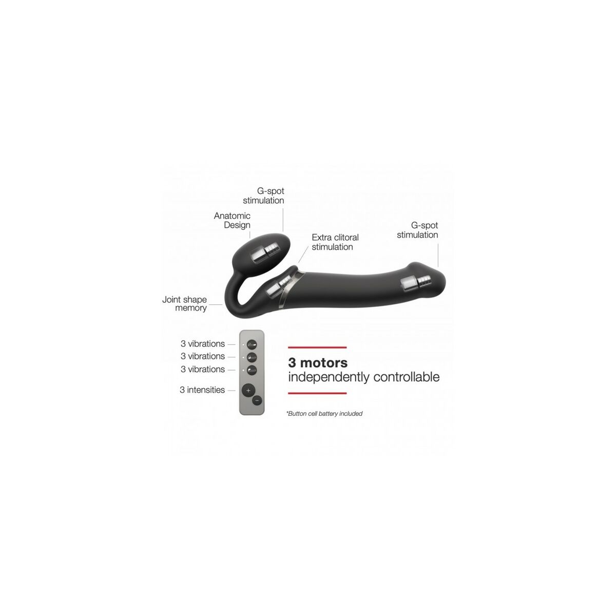Vibrator Strap-on-me 6013960 Svart - 5