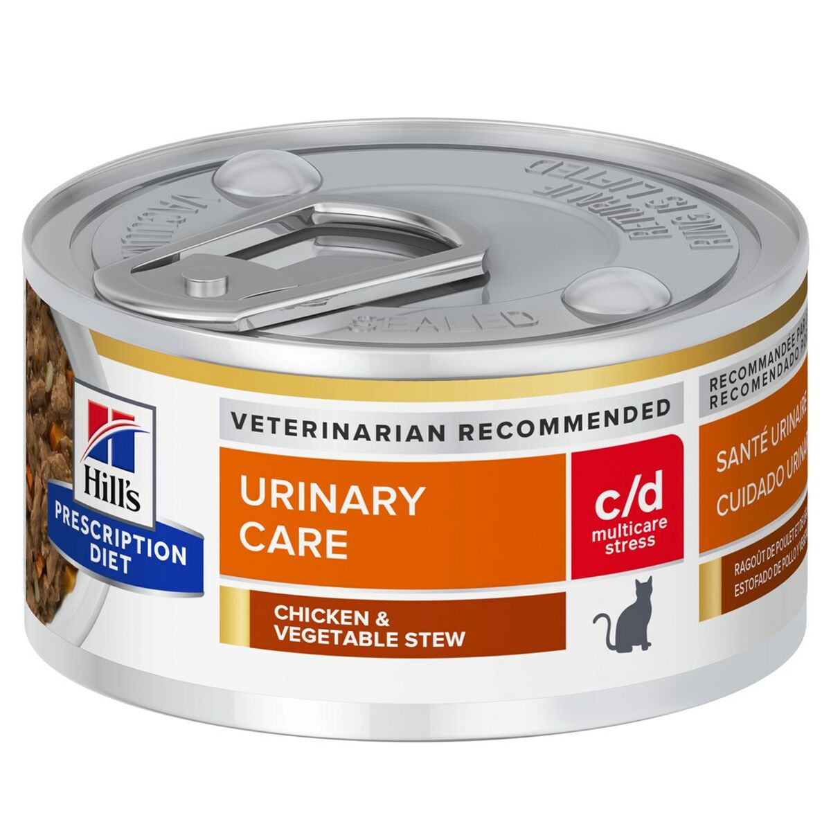 Kattmat Hill's Feline c/d Urinary Stress Stews Kyckling Gris 82 g