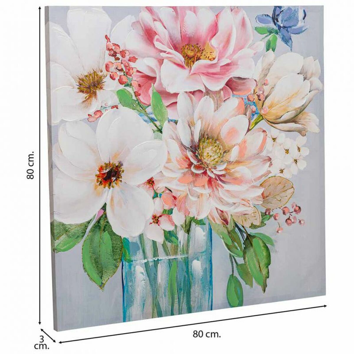 Tavla Alexandra House Living Nature Kanvas Granträ 80 x 3 x 80 cm - 4