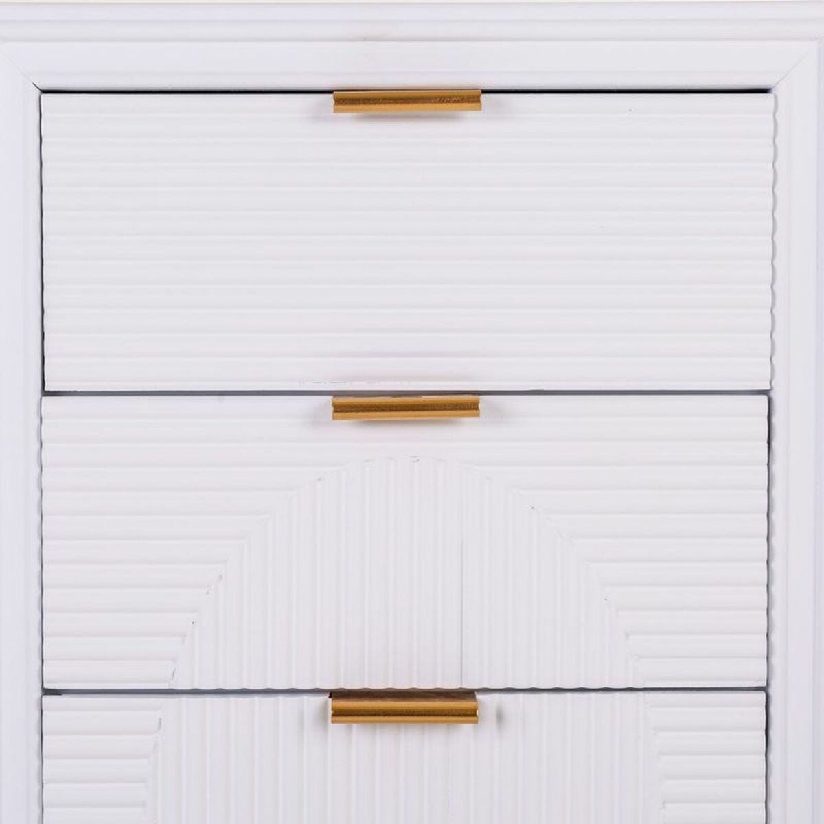 Byrå Alexandra House Living Gyllene Trä MDF 36 x 100 x 42 cm - 7