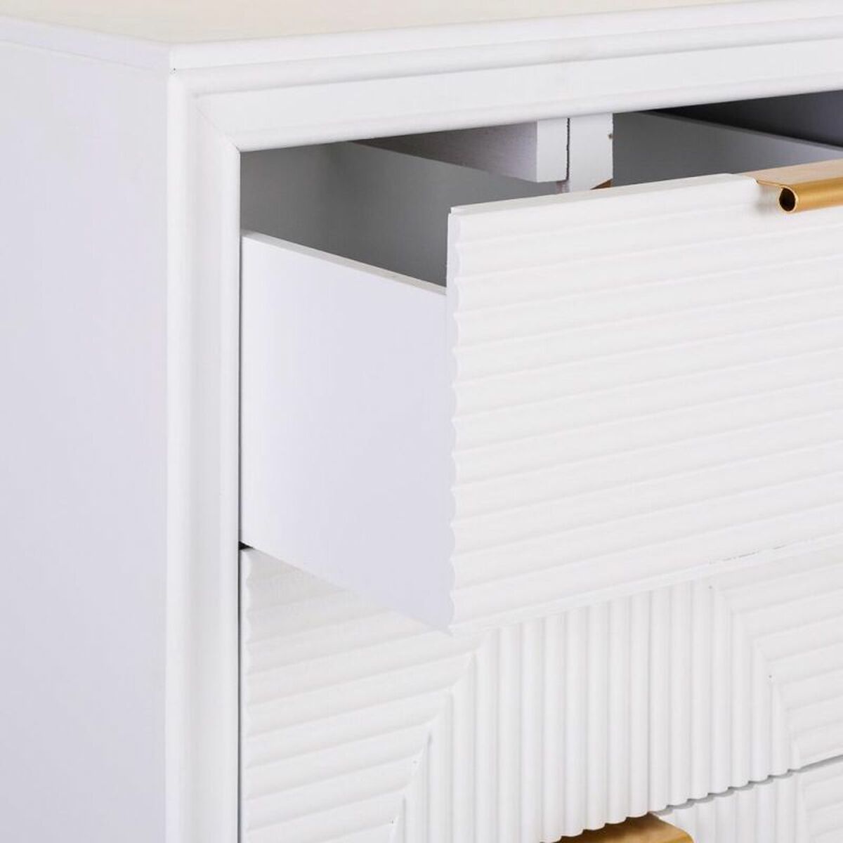 Byrå Alexandra House Living Gyllene Trä MDF 36 x 100 x 42 cm - 6