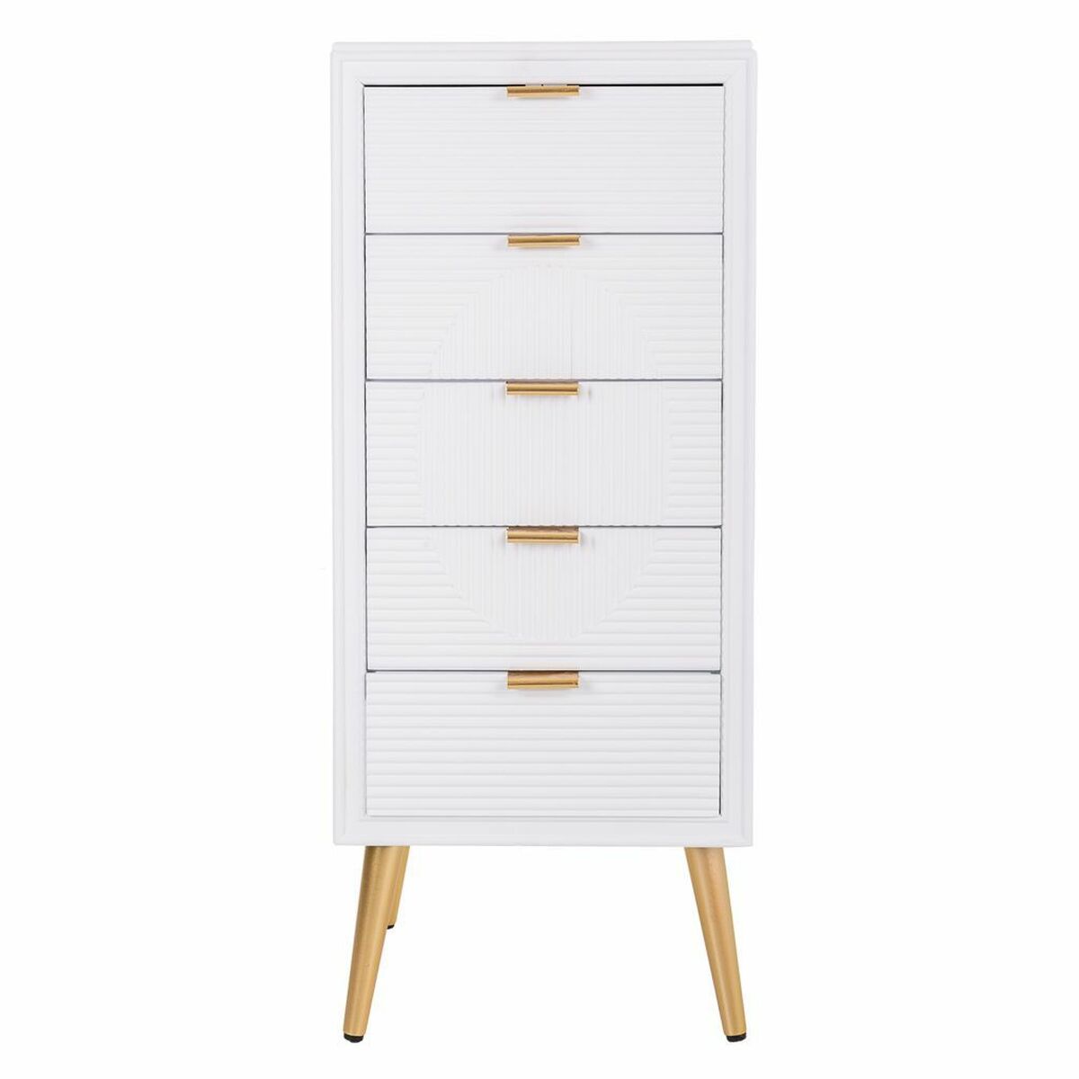 Byrå Alexandra House Living Gyllene Trä MDF 36 x 100 x 42 cm - 2