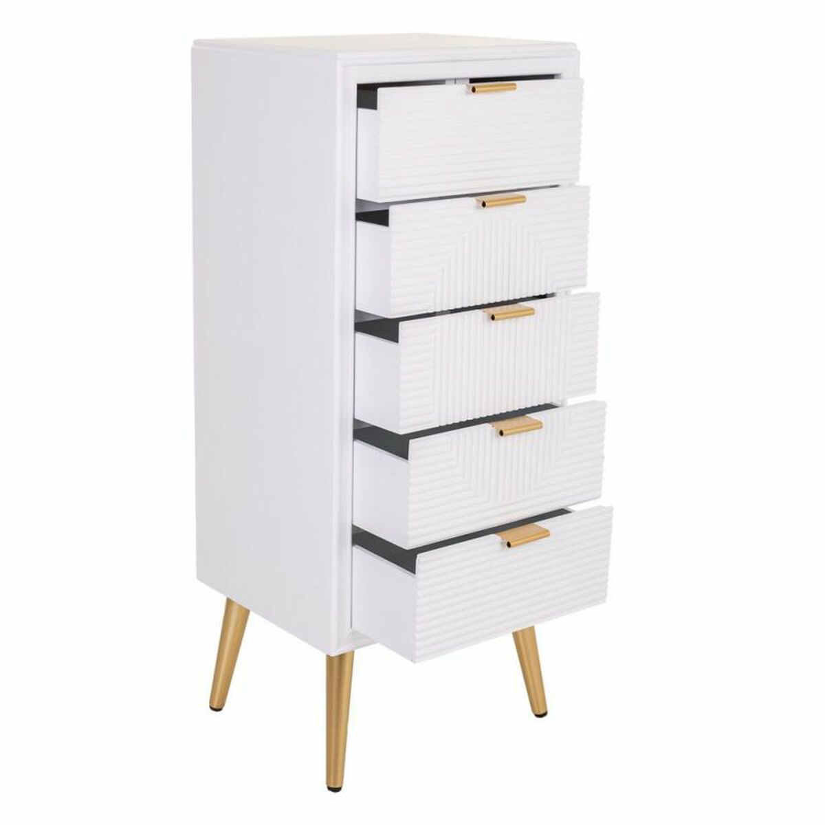 Byrå Alexandra House Living Gyllene Trä MDF 36 x 100 x 42 cm - 4