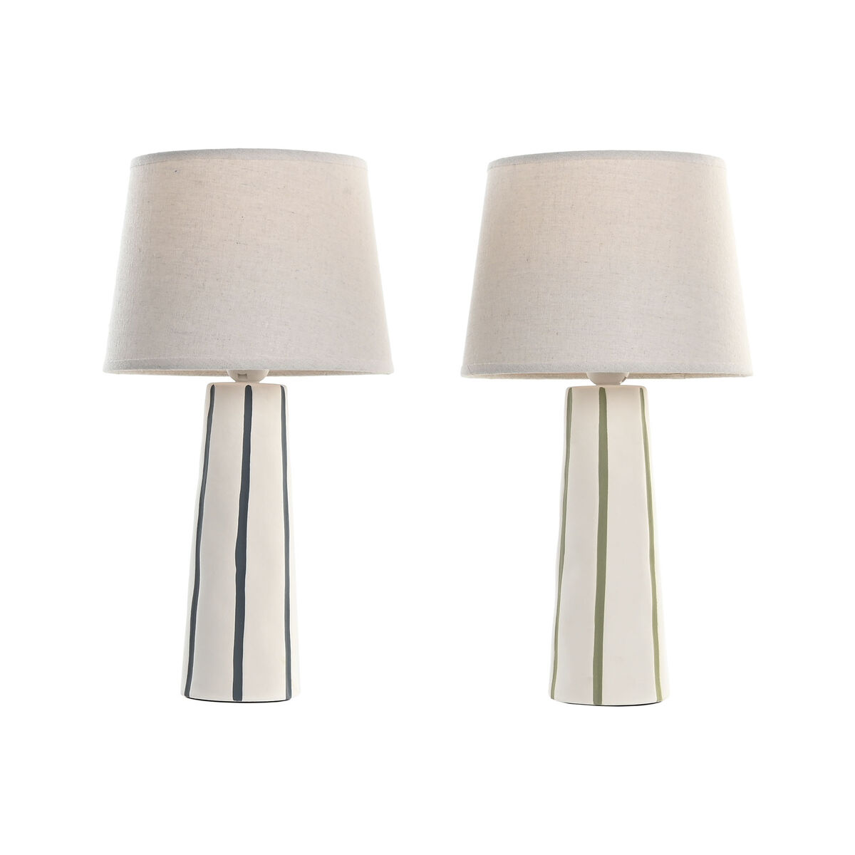 Bordslampa Home ESPRIT Blå Vit Grön 50 W 220 V (2 antal)