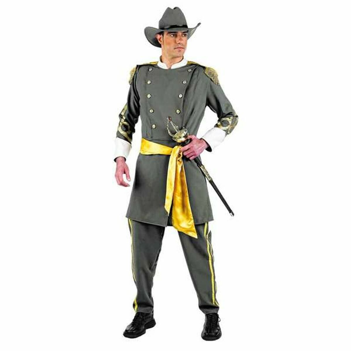 Maskeraddräkt vuxna Limit Costumes Konfedererad soldat 4 Delar Multicolour - 4