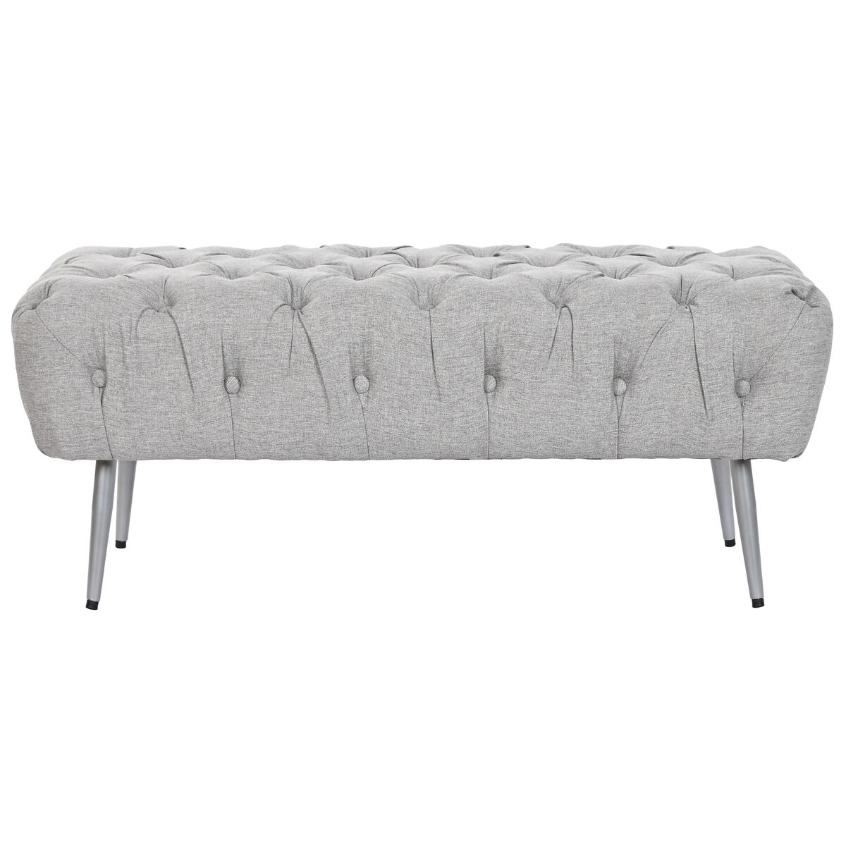 Sittpall Home ESPRIT Grå Silvrig Polyester Metall 103 x 46 x 42 cm - 2