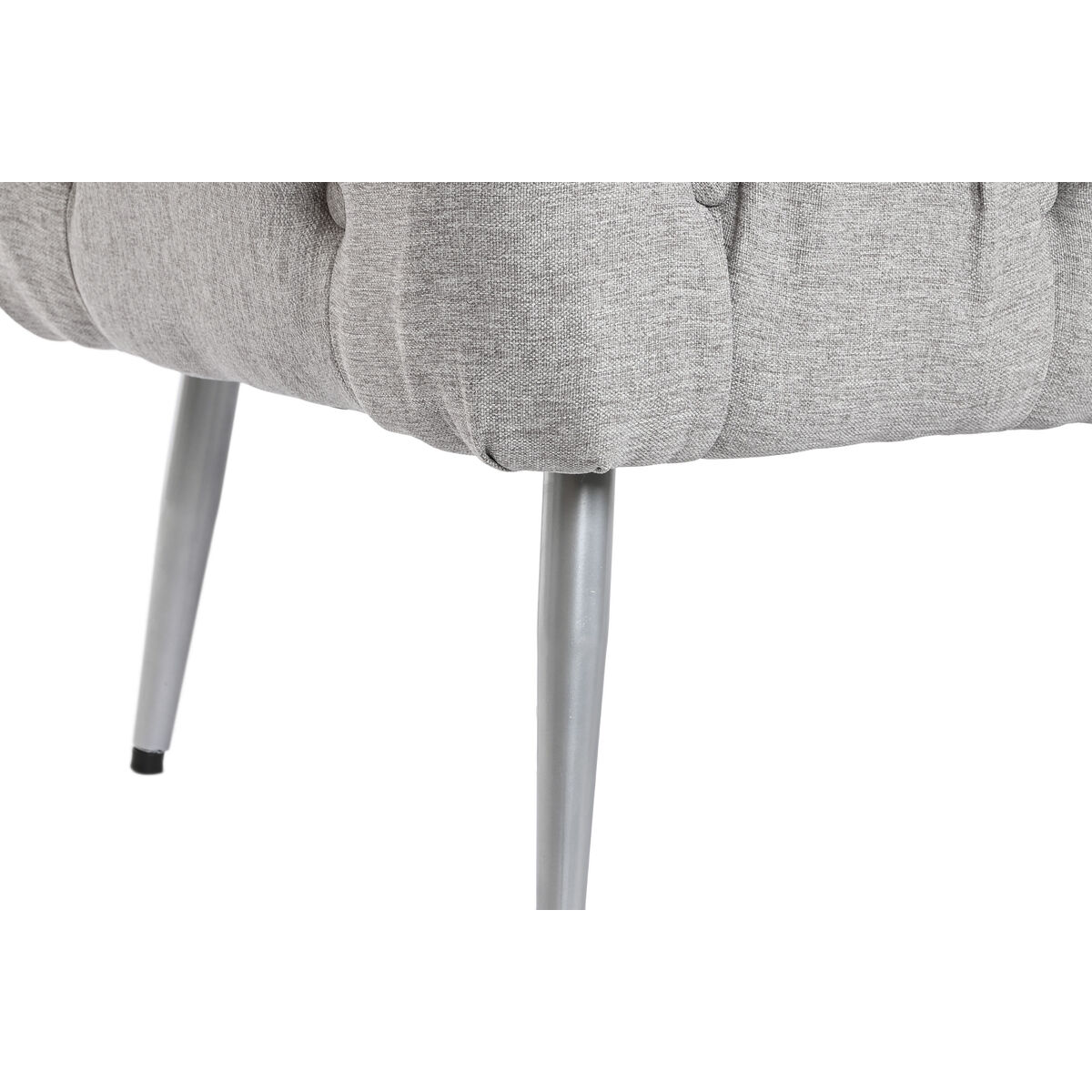 Sittpall Home ESPRIT Grå Silvrig Polyester Metall 103 x 46 x 42 cm - 3