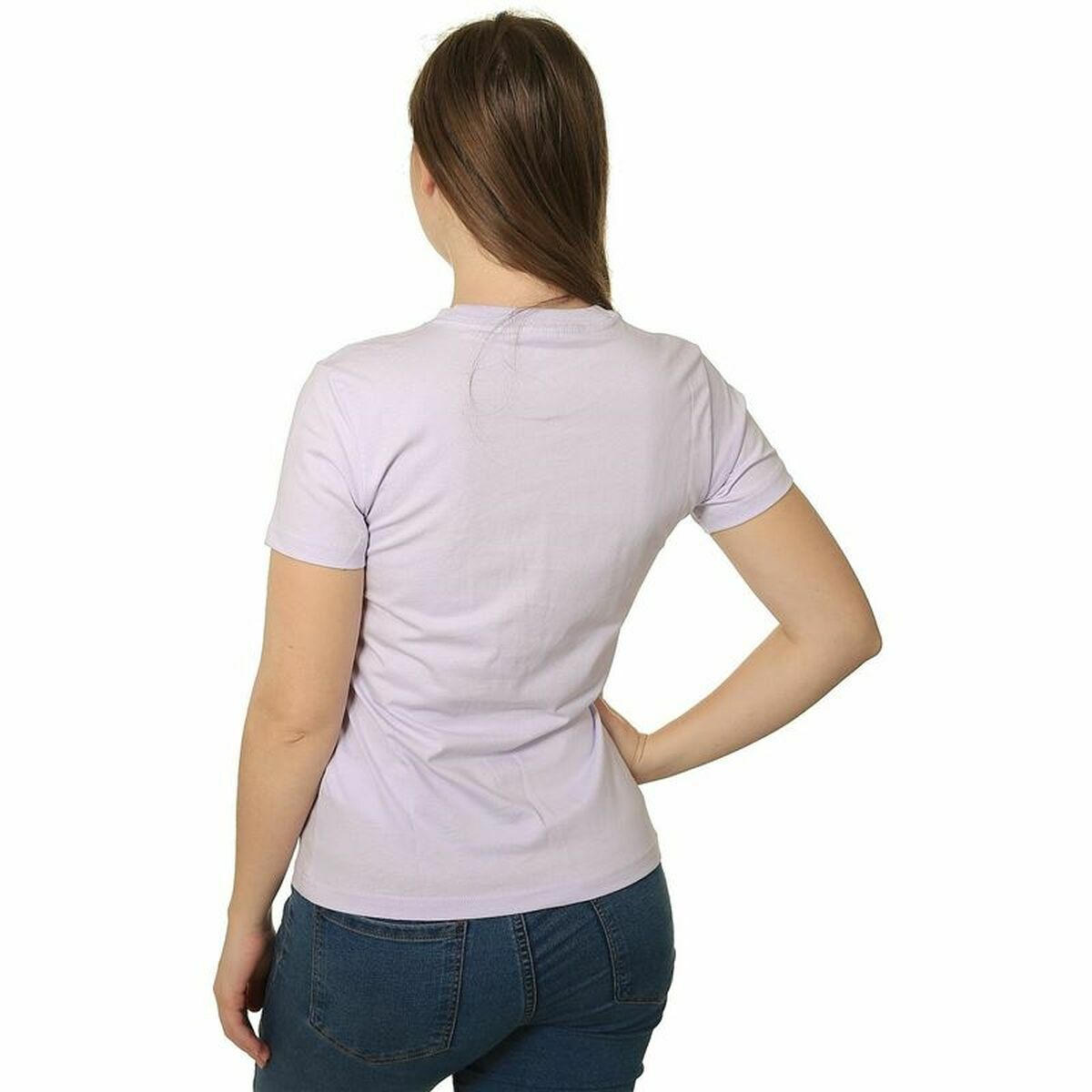 T-shirt med kortärm Dam Converse Seasonal Star Chevron Lavendel - 2