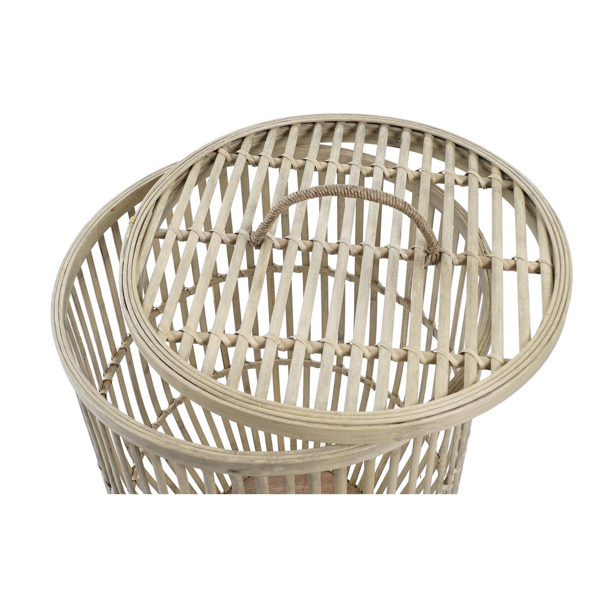 Korg - set DKD Home Decor Naturell Ljusbrun Bambu (2 Delar) - 3