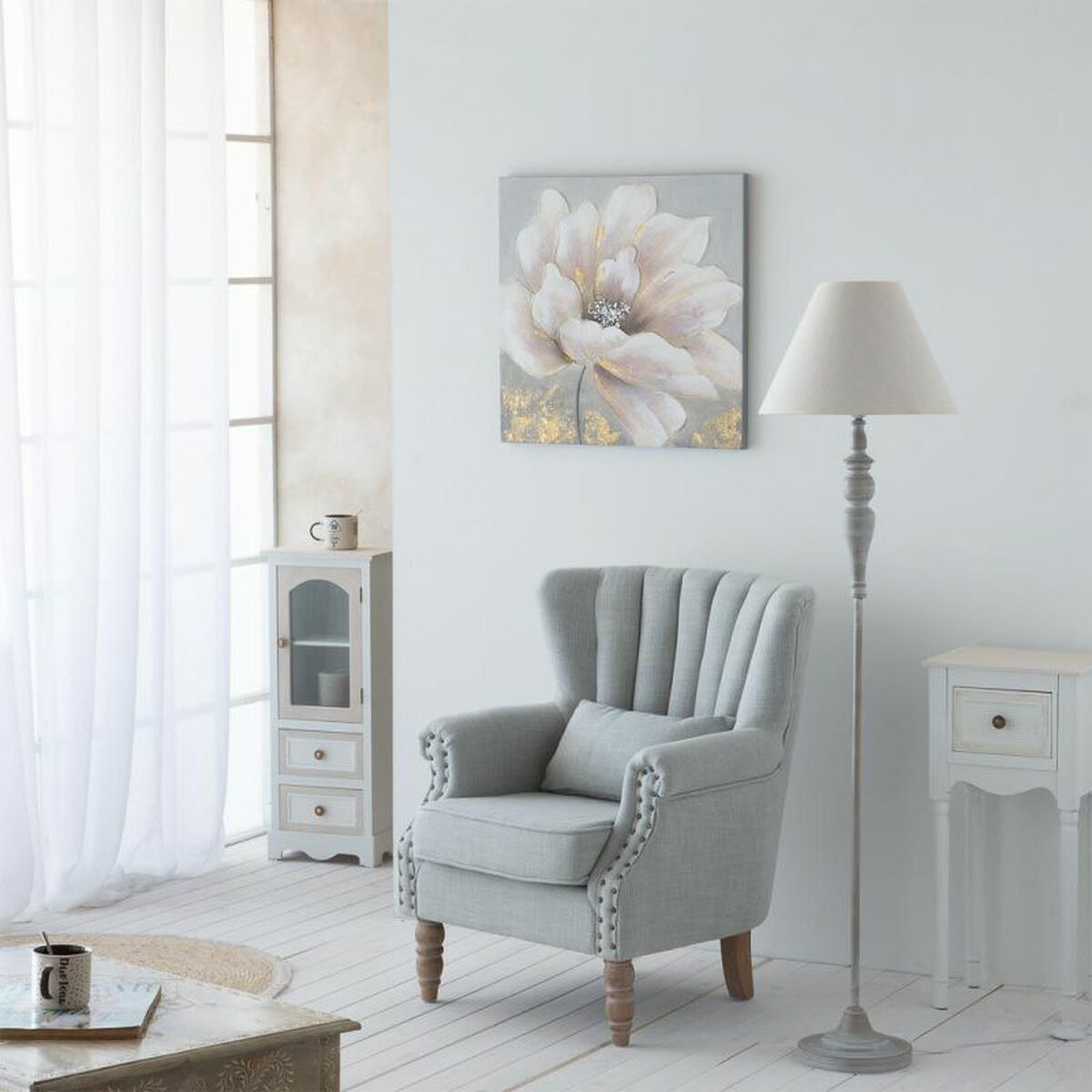 Tavla Alexandra House Living Nature Kanvas Granträ 60 x 3 x 60 cm - 2