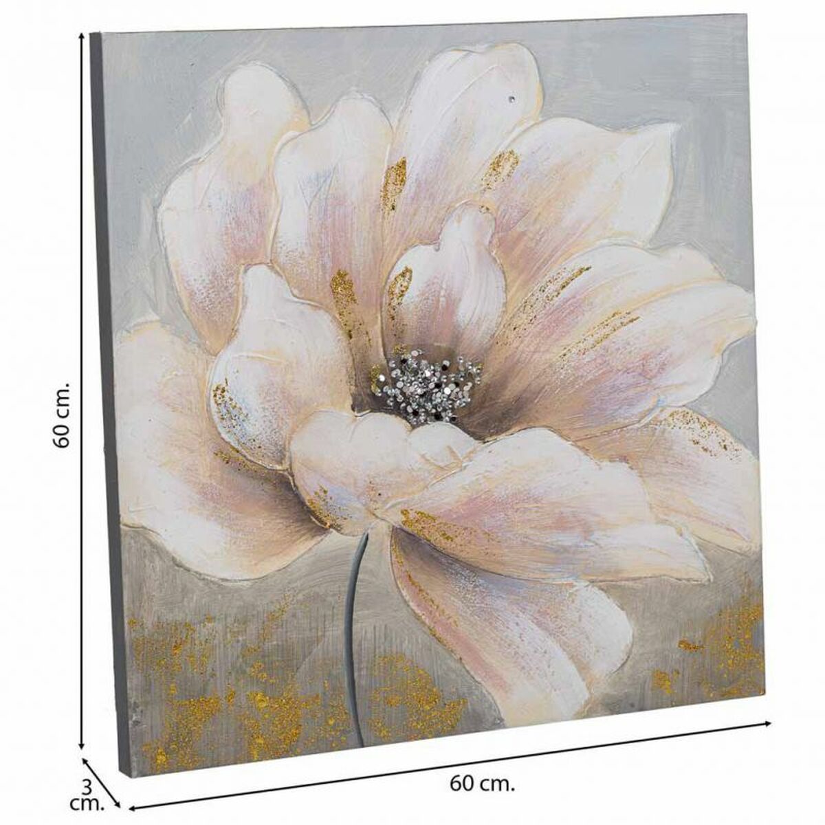 Tavla Alexandra House Living Nature Kanvas Granträ 60 x 3 x 60 cm - 4