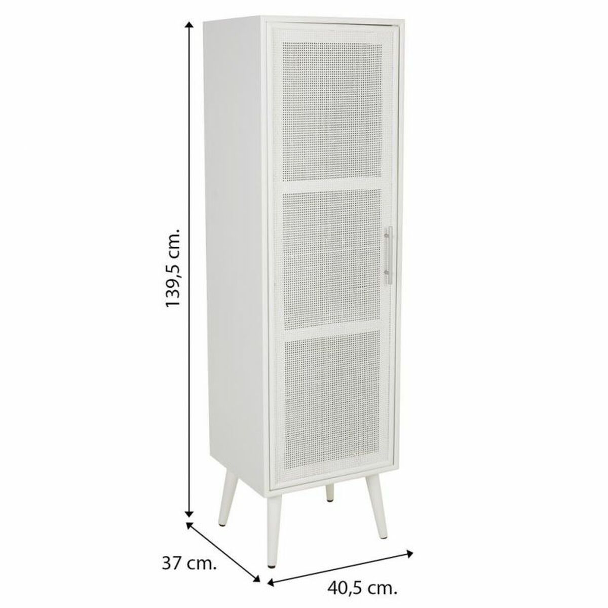 Skåp Alexandra House Living Silvrig white wedding Bambu Trä MDF 37 x 139 x 40 cm - 8
