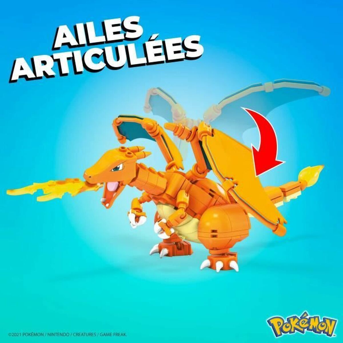 Byggsats Megablocks Charmander Charmilion Charizard Pokémon 300 Delar - 5