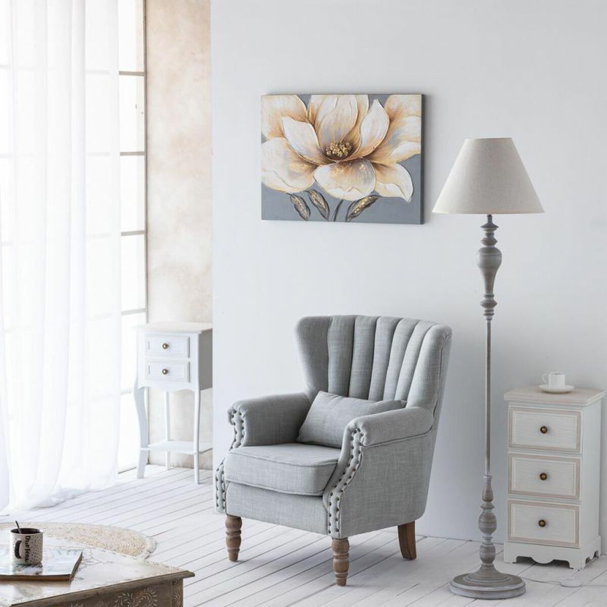 Tavla Alexandra House Living Nature Kanvas Granträ 70 x 3 x 50 cm - 2