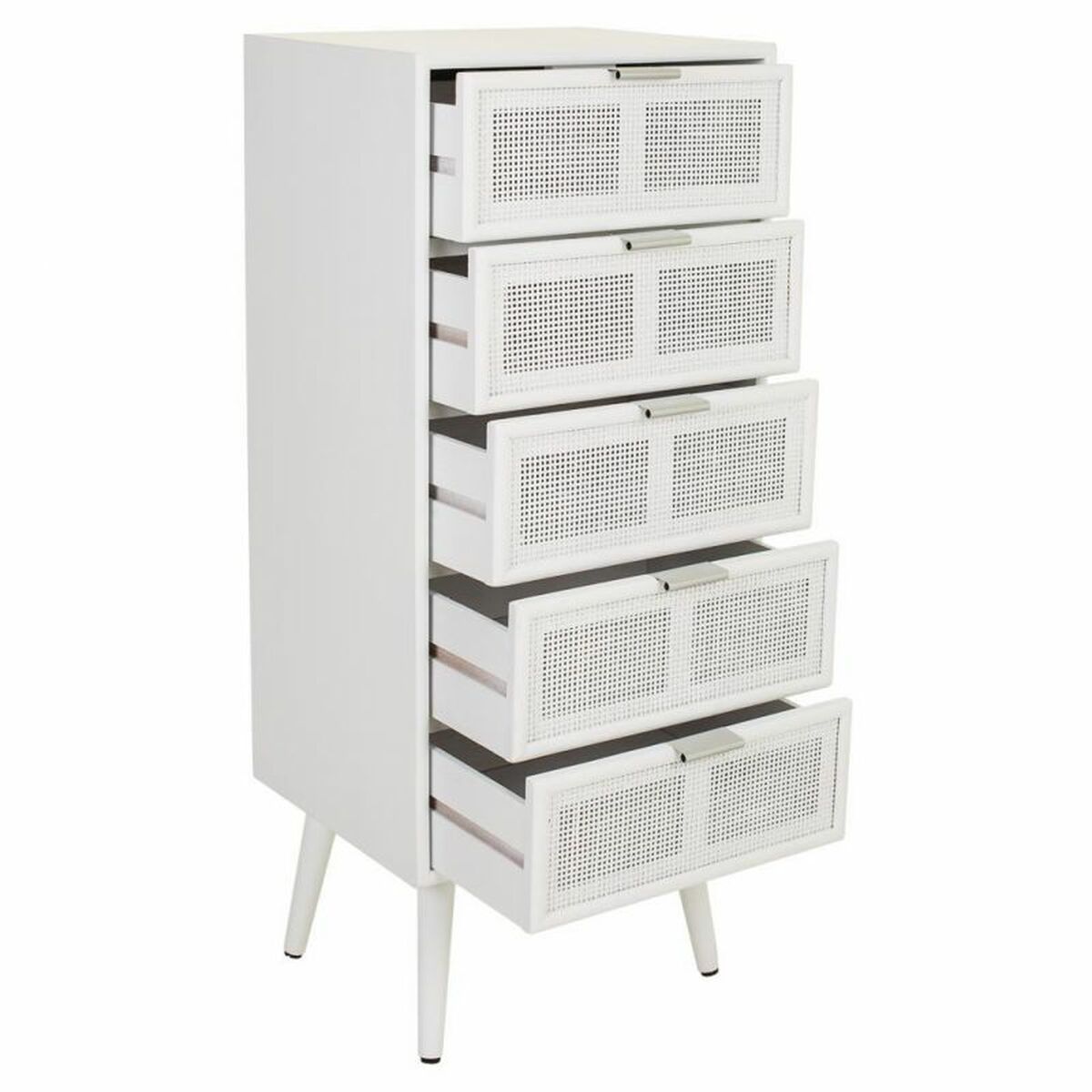Byrå Alexandra House Living Vit Bambu Trä MDF 36 x 100 x 42 cm - 5