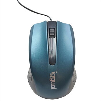Mus iggual ERGONOMIC-RL 800 dpi Blå Svart/Blå