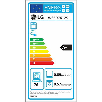 Pyrolytisk ugn LG WSED7612S 76 L