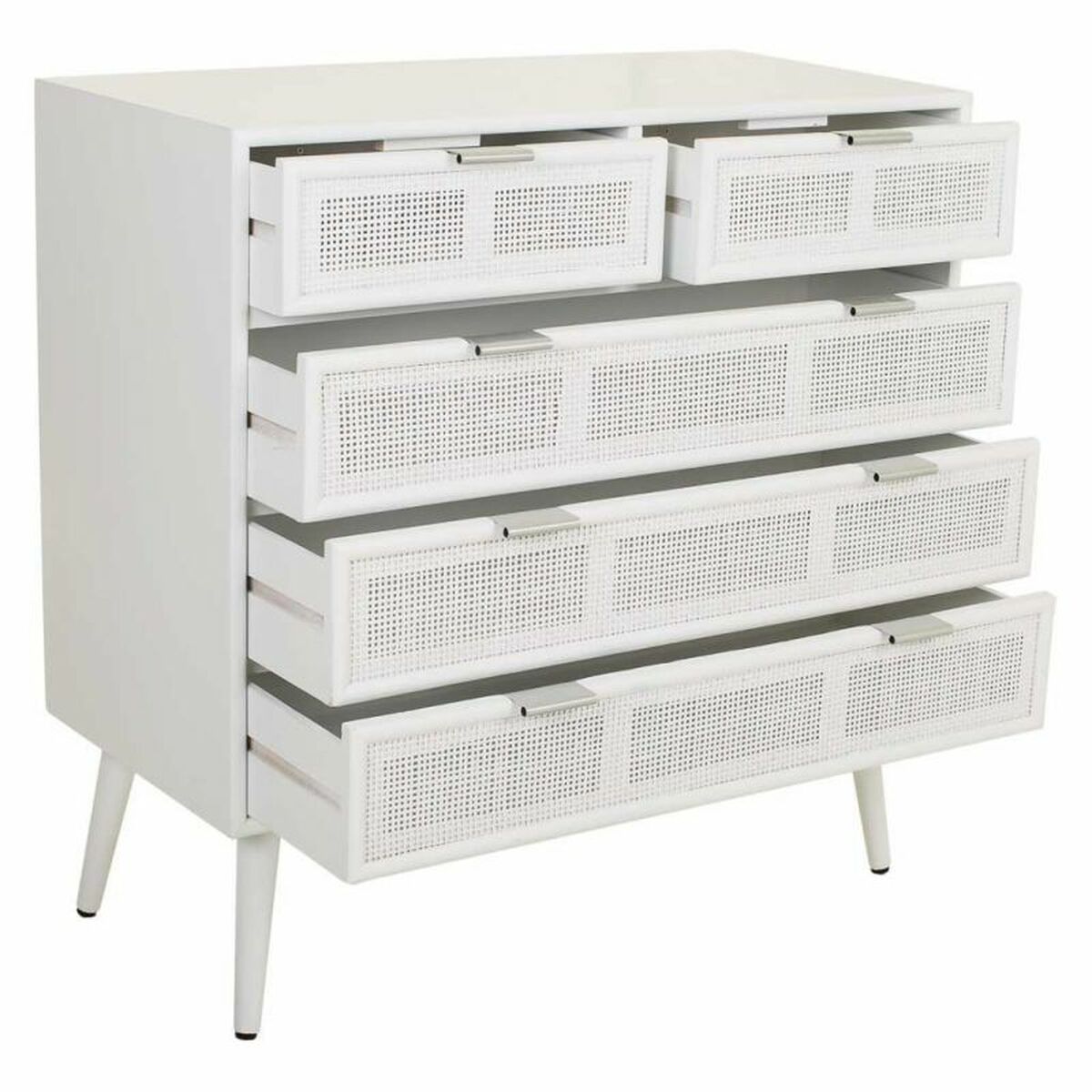 Kommod Alexandra House Living Vit Bambu Trä MDF 39 x 81 x 80 cm - 5