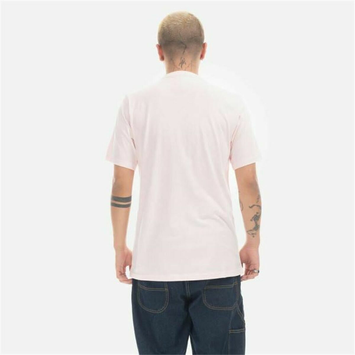 T-shirt med kortärm Herr Converse Classic Fit All Star Single Screen Ljusrosa - 2