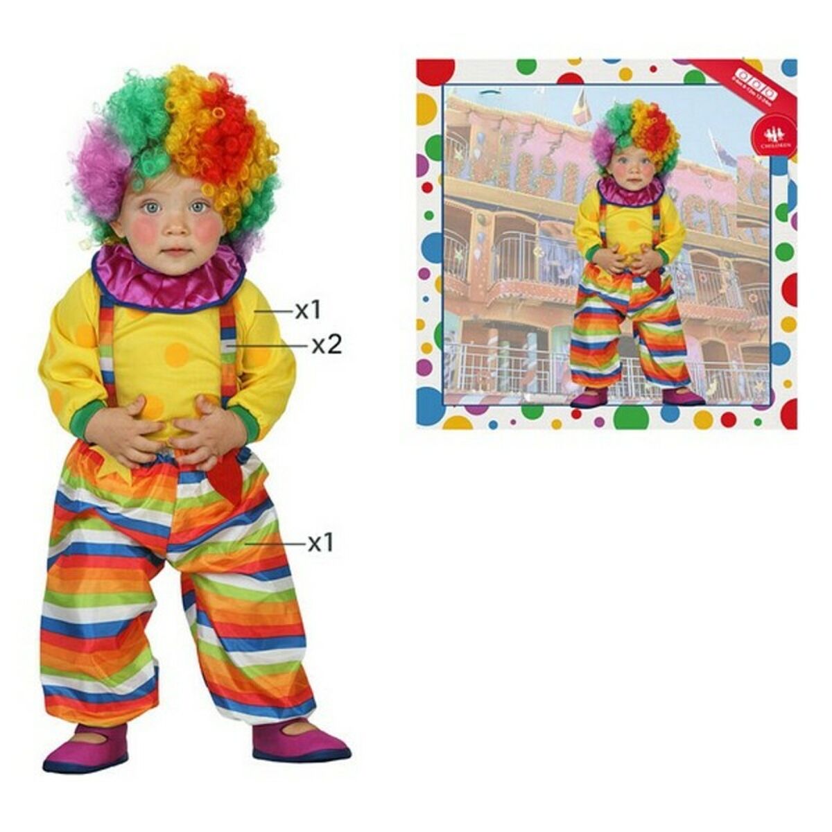 Maskeraddräkt bebis 113343 Multicolour Cirkus 24 månader - 8
