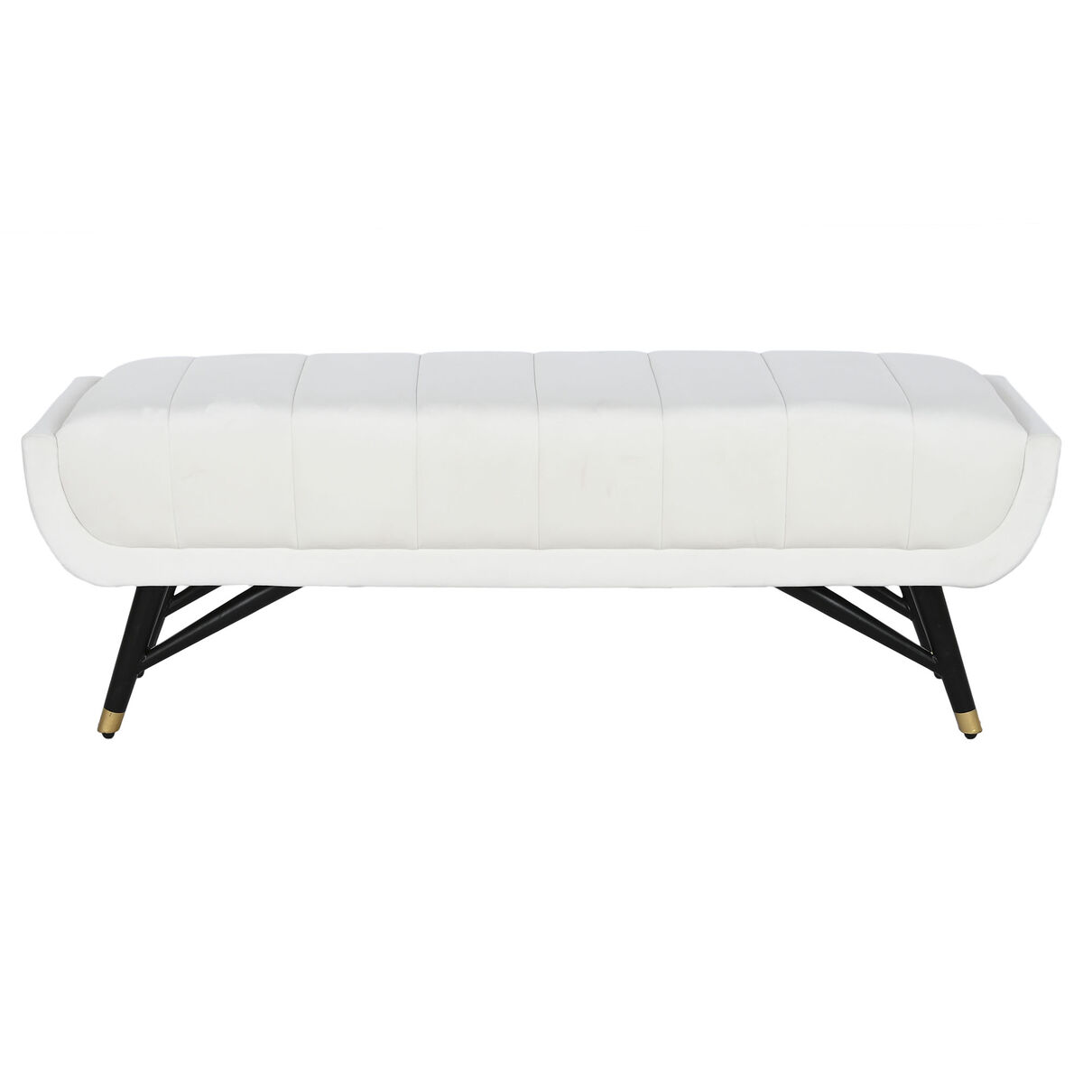 Sittpall Home ESPRIT Vit Svart 120 x 40 x 42 cm - 2