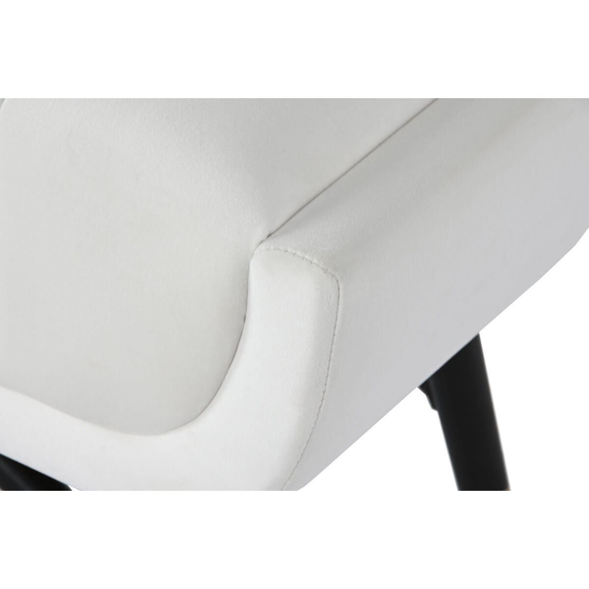 Sittpall Home ESPRIT Vit Svart 120 x 40 x 42 cm - 4