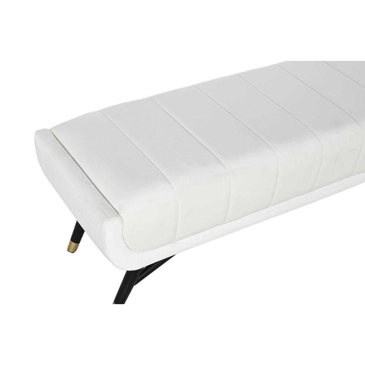 Sittpall Home ESPRIT Vit Svart 120 x 40 x 42 cm - 5