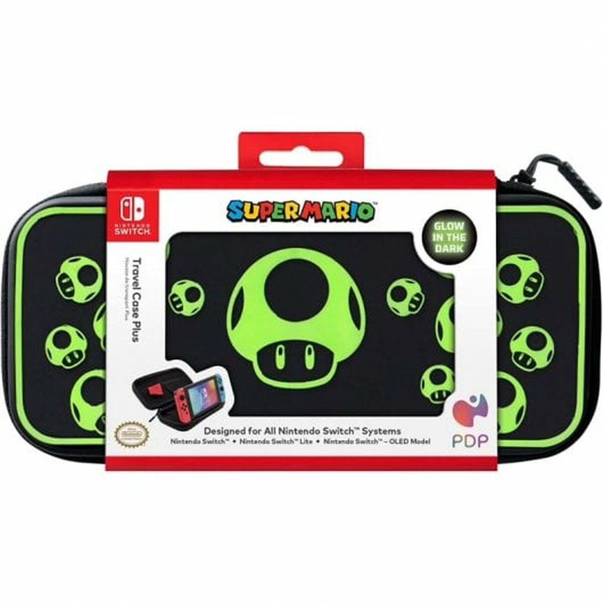 Fodral och skärmskydd till Nintendo Switch PDP Glow in the Dark - 6