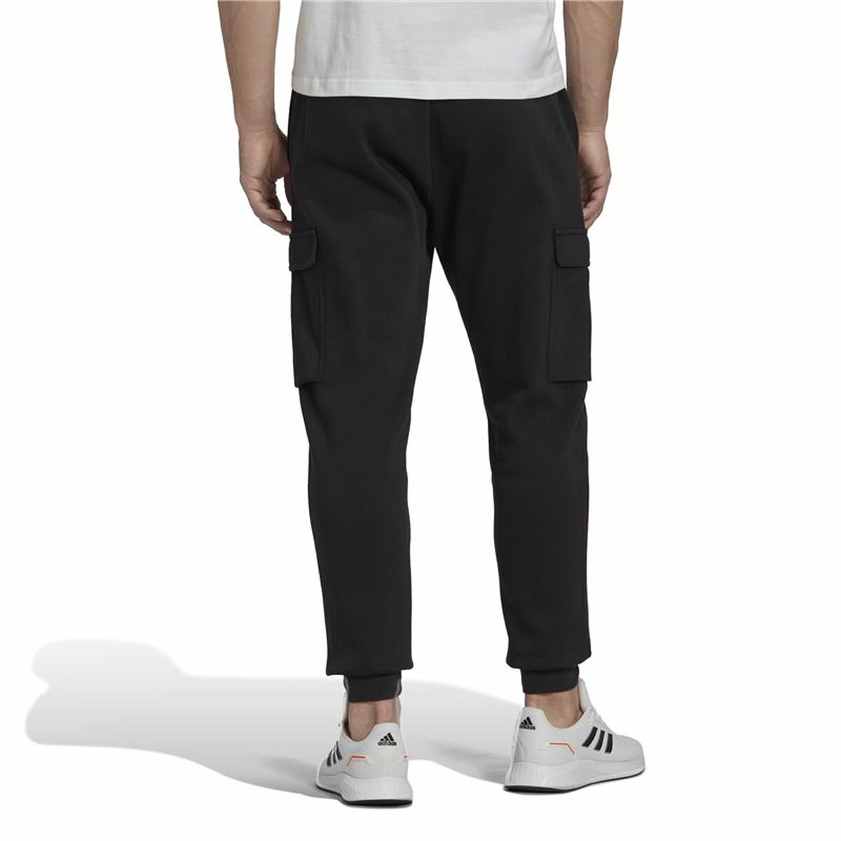 Långa träningsbyxor Adidas Essentials Fleece Svart Män - 3
