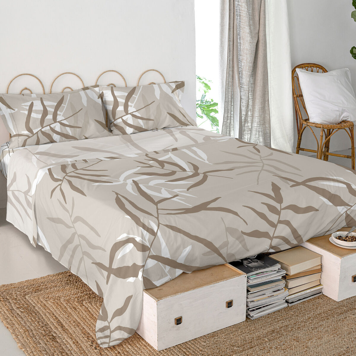 Överlakan HappyFriday Blanc Maple Multicolour 210 x 270 cm - 2