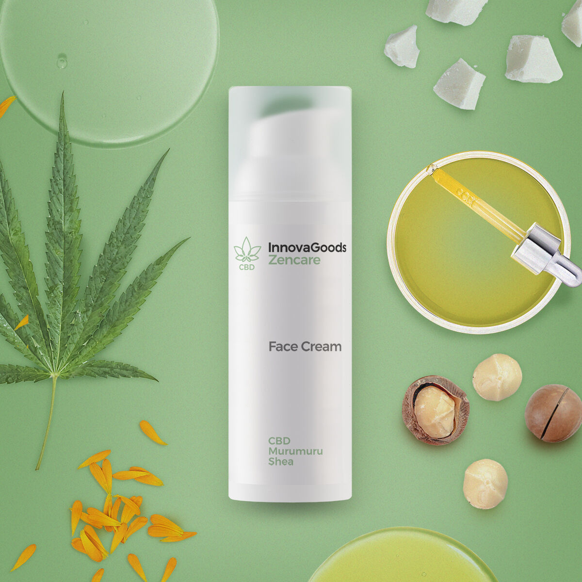 Fuktgivande ansiktskräm CBD Zencare InnovaGoods 50 ml - 6