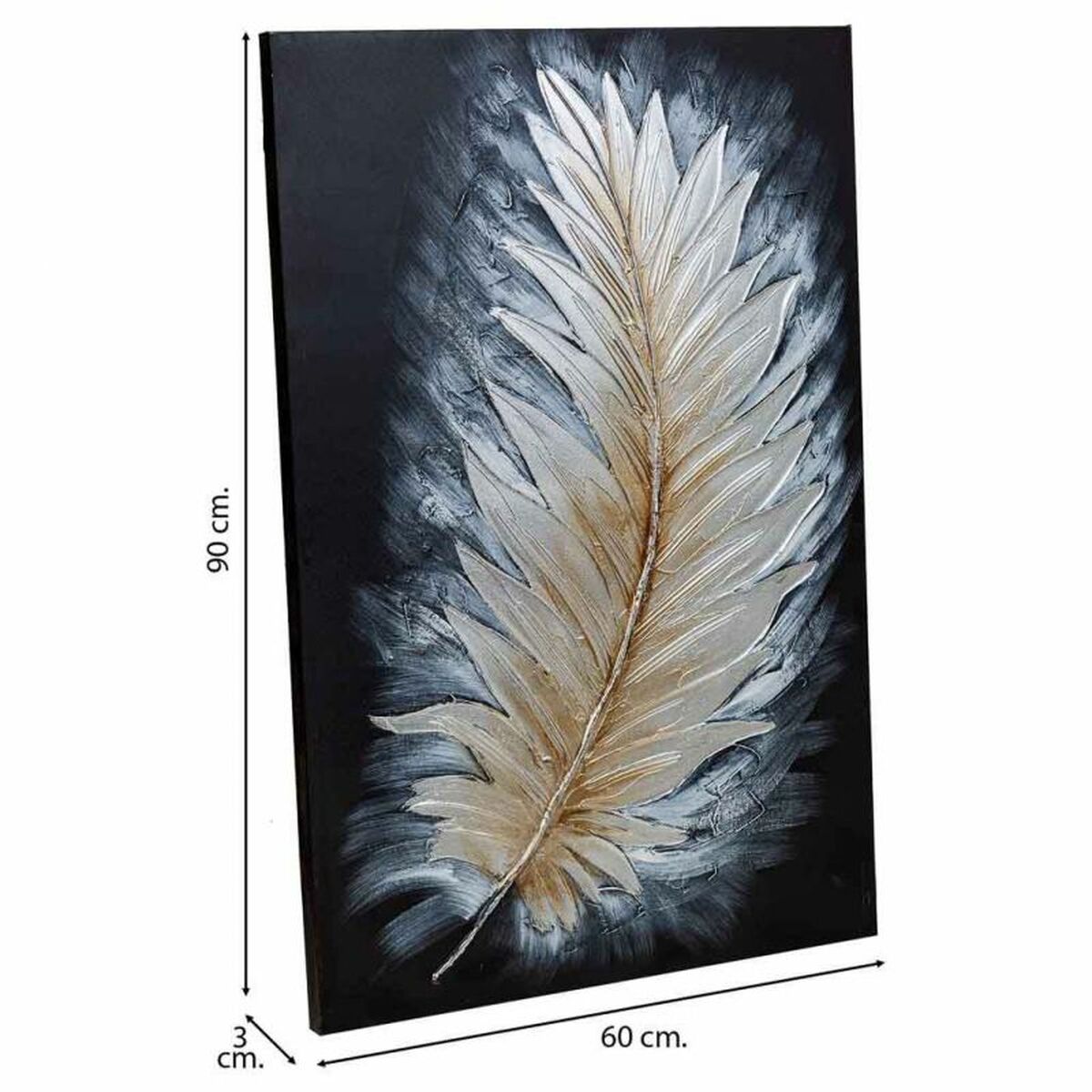 Tavla Alexandra House Living Nature Kanvas Granträ 90 x 3 x 60 cm - 4