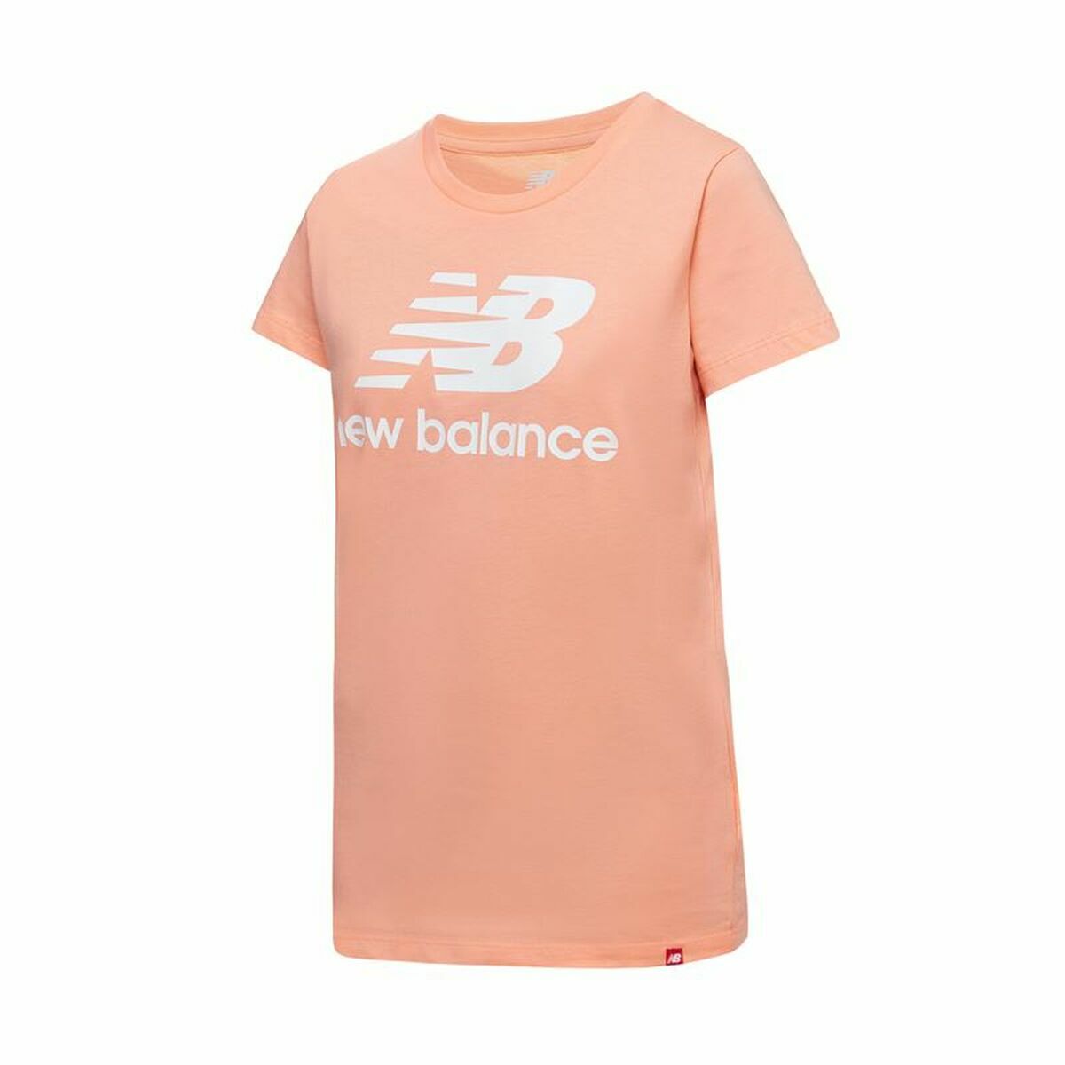T-shirt med kortärm Dam New Balance Essentials Stacked Rosa - 7