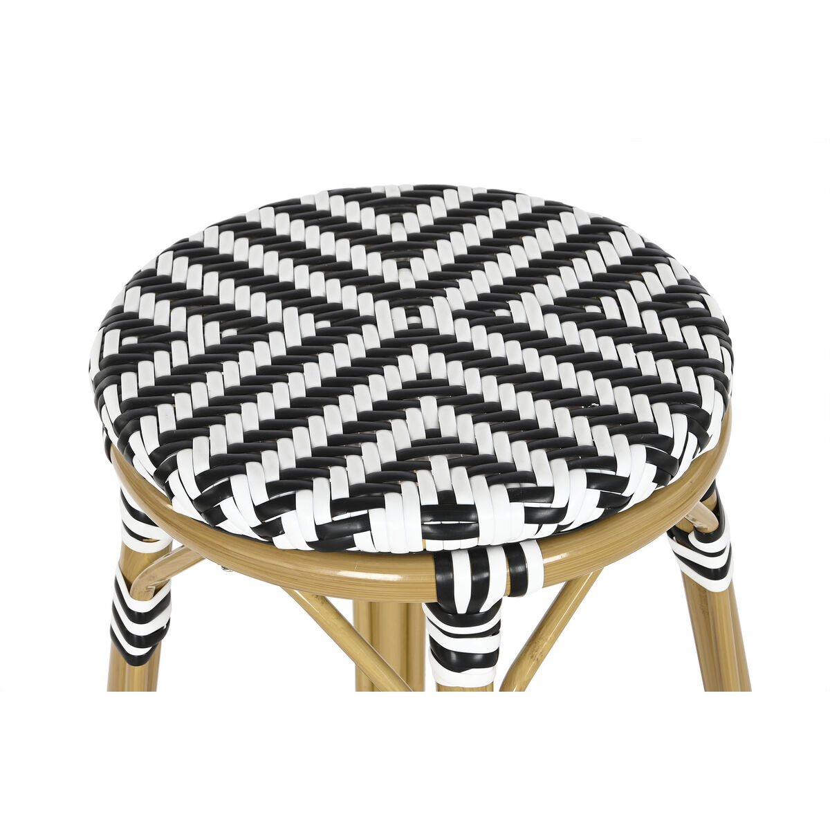 Sittpall Home ESPRIT Dvobarvna Metall syntetisk rattan 39,5 x 39,5 x 74,5 cm - 4
