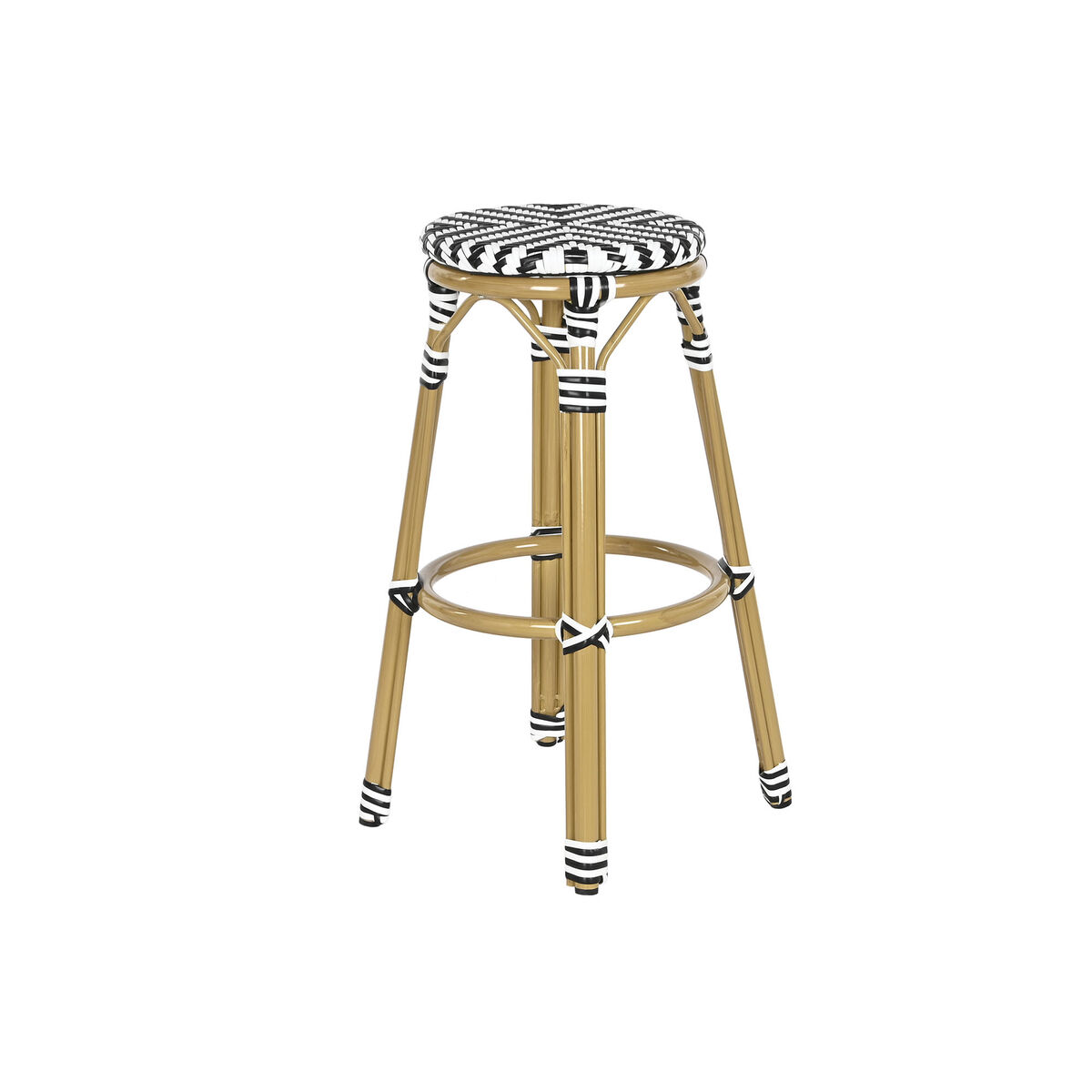 Sittpall Home ESPRIT Dvobarvna Metall syntetisk rattan 39,5 x 39,5 x 74,5 cm - 2