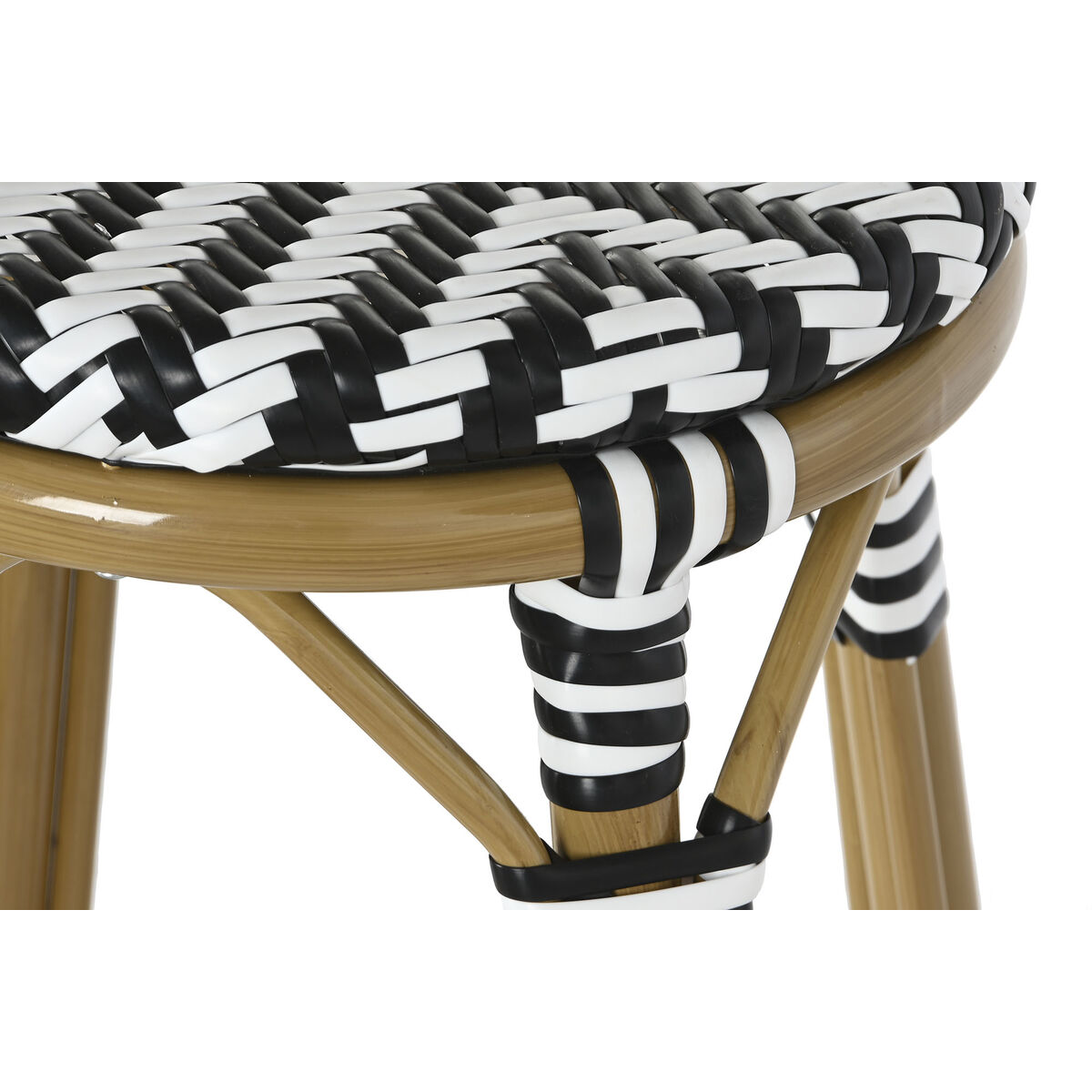 Sittpall Home ESPRIT Dvobarvna Metall syntetisk rattan 39,5 x 39,5 x 74,5 cm - 3
