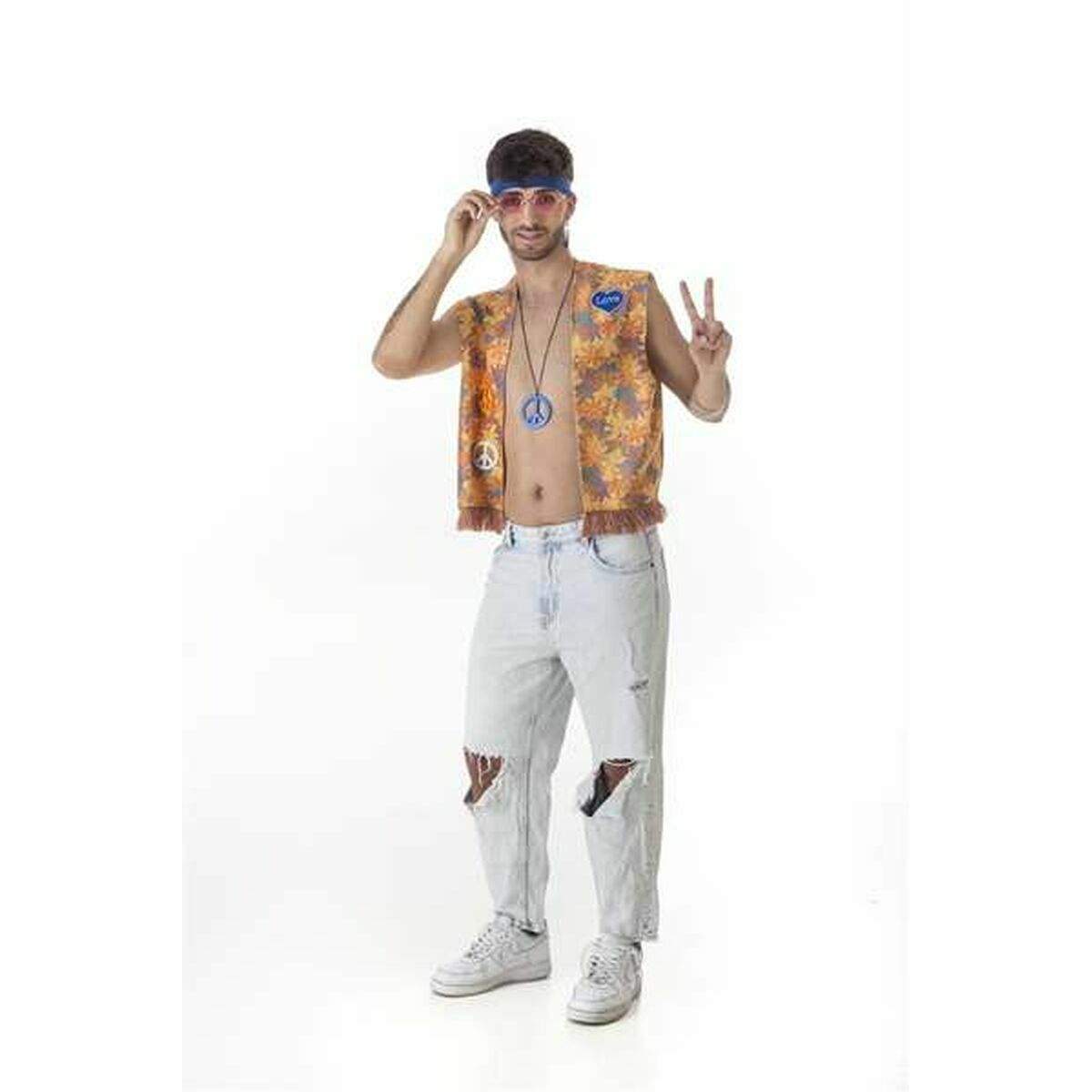 Maskeraddräkt vuxna Hippie (2 Delar) - 6