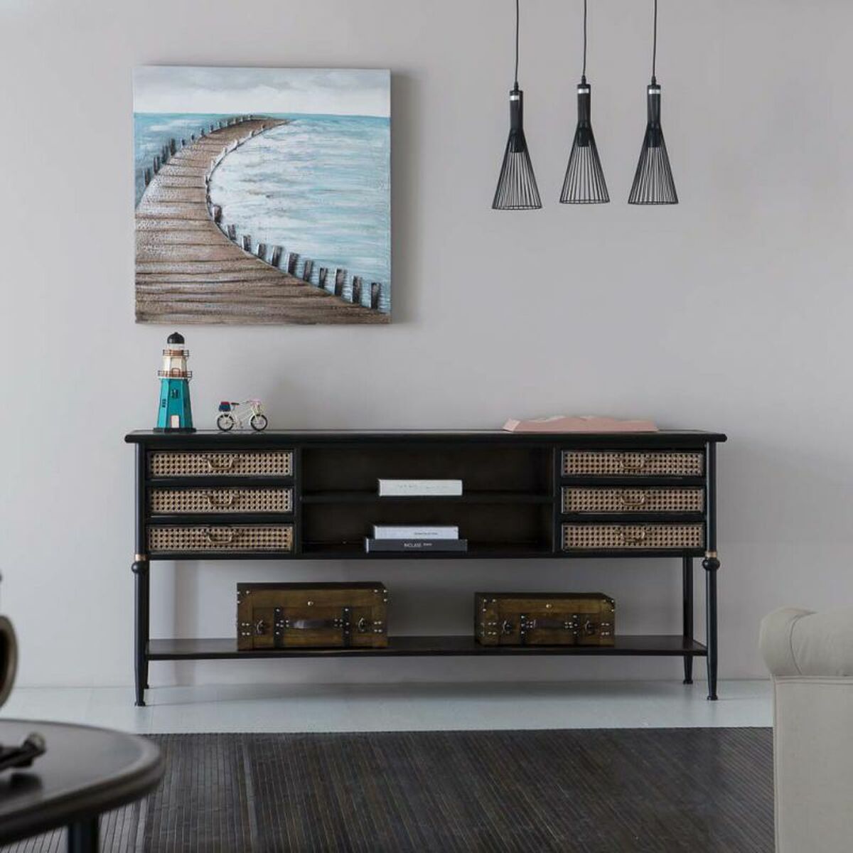 Tavla Alexandra House Living Nature Kanvas Granträ 80 x 3 x 80 cm - 3