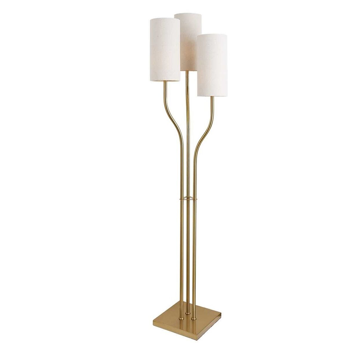 Golvlampa Home ESPRIT Beige Gyllene
