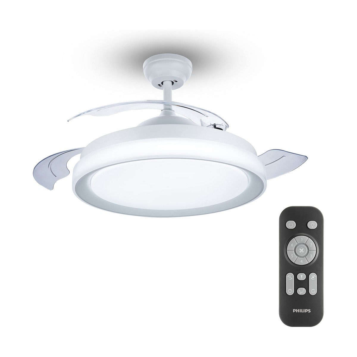Takfläkt med belysning Philips Atlas Vit 35 W 28 W 4500 Lm - 4
