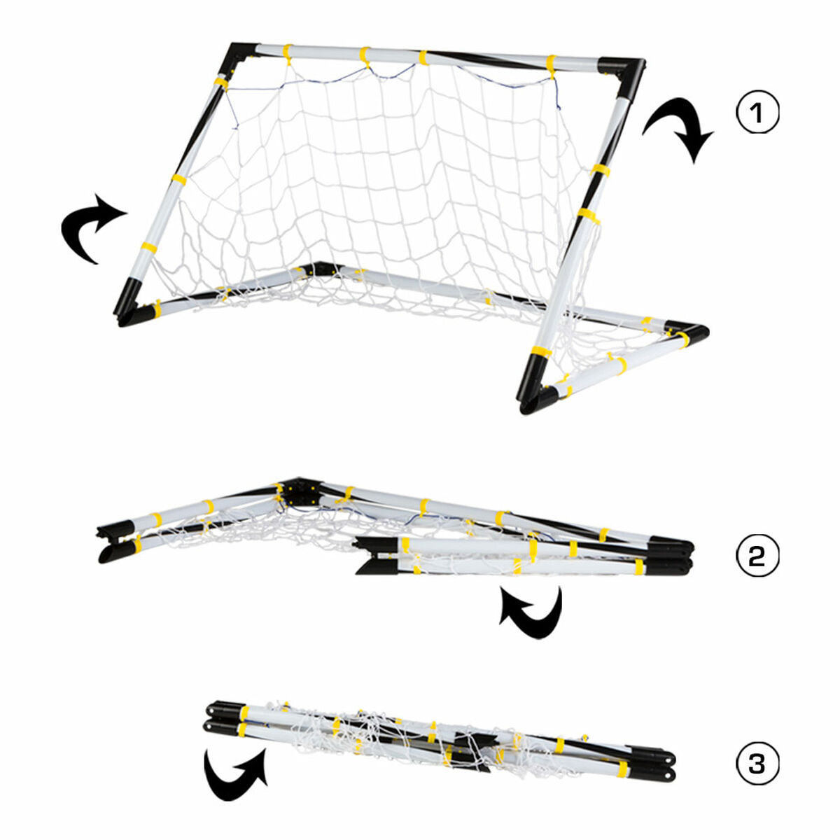 Fotbollsmål Colorbaby Hopfällbar 100 x 70 x 70 cm (2 antal) - 3