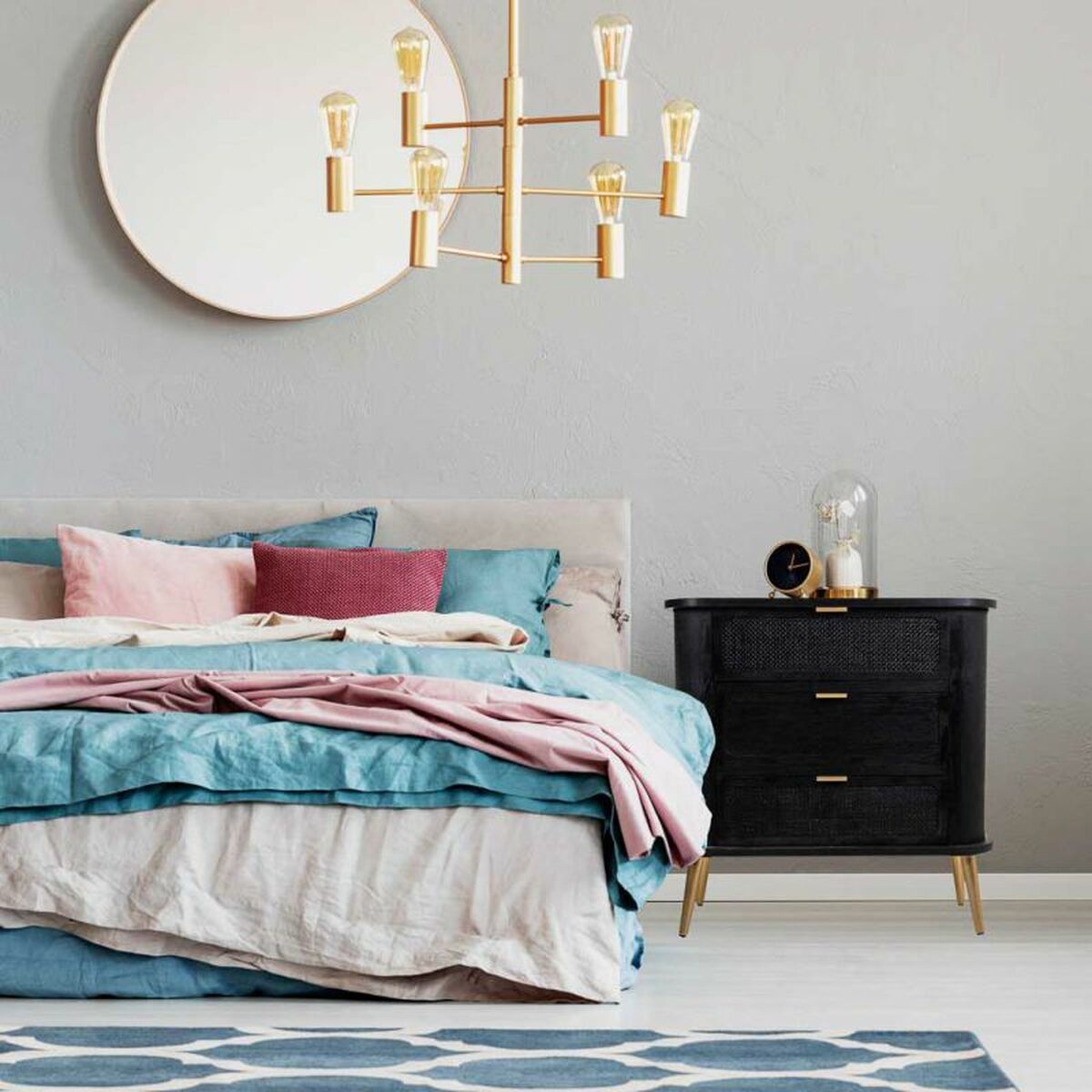 Kommod Alexandra House Living Svart Trä MDF 35 x 81 x 80 cm - 3