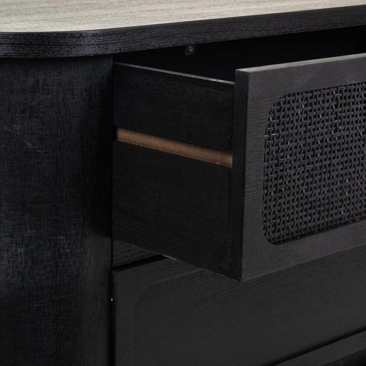 Kommod Alexandra House Living Svart Trä MDF 35 x 81 x 80 cm - 7