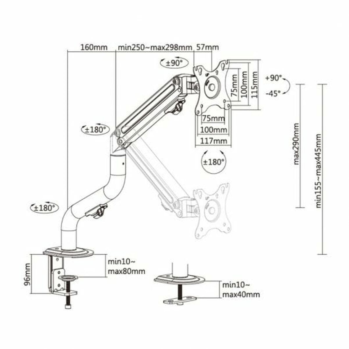 TV-fäste Aisens DT32TSR-139 17" 32" 8 kg - 8